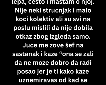 Šef me pozvao na razgovor i pitao najgore moguće pitanje ,zanemeo sam na mestu