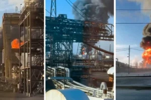 (VIDEO) Gori Amerika! Horor u SAD usred rata sa Iranom: Eksplozija zatresla Teksas, požar guta sve pred sobom