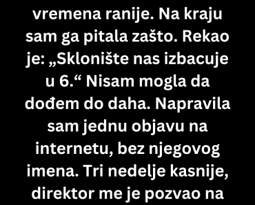 Jedan dečak iz mog razreda dolazio je u školu sat vremena ranije….