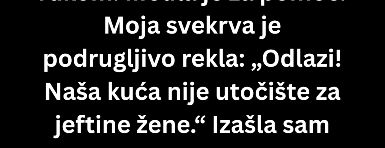 Trudna komšinica je molila za pomoć, svekrva je oterala istina o toj ženi nas je šokirala
