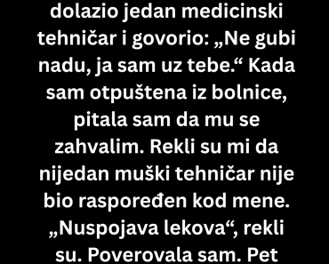 Svake noći, otprilike u isto vreme, u moju sobu bi dolazio jedan…
