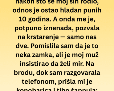 Nikada se nisam slagala sa svojom svekrvom ali onda …. Nikada se nisam slagala sa svojom svekrvom ali onda ….