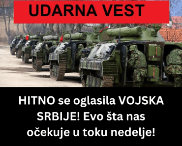 HITNO SE OGLASILO MINISTARSTVO ODBRANE SRBIJE! Evo šta nas očekuje u toku nedelje!