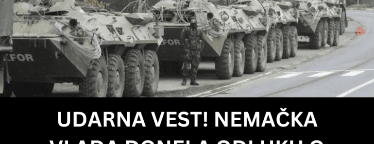 NEMAČKA VLADA DONELA ODLUKU O KOSOVU I METOHIJI: Čeka se da Bundestag potvrdi