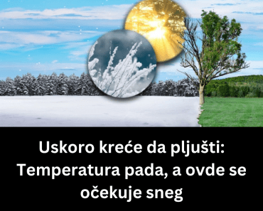 Uskoro kreće da pljušti: Temperatura pada, a ovde se očekuje sneg