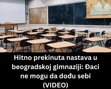 Hitno prekinuta nastava u beogradskoj gimnaziji: Đaci ne mogu da dođu sebi (VIDEO)