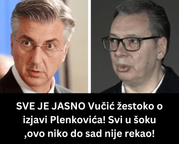 SVE JE JASNO Vučić žestoko o izjavi Plenkovića! Svi u šoku ovo niko do sad nije rekao!