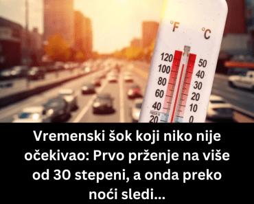 Vremenski šok koji niko nije očekivao: Prvo prženje na više od 30 stepeni, a onda preko noći sledi…