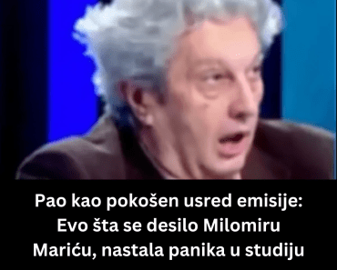 Pao kao pokošen usred emisije: Evo šta se desilo Milomiru Mariću, nastala panika u studiju