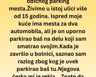 Kada je komšija završio u bolnici, njegova ćerka mi je otkrila jezivu tajnu