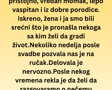 Posle ćerkine svadbe zet je šokirao porodicu ,istina je izašla na videlo tek par meseci kasnije Posle ćerkine svadbe zet je šokirao porodicu ,istina je izašla na videlo tek par meseci kasnije