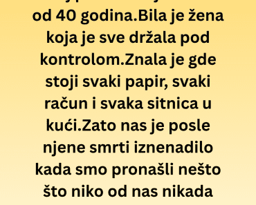 Baka je krila tajnu decenijama: Kada smo otvorili vrata, zanemeli smo