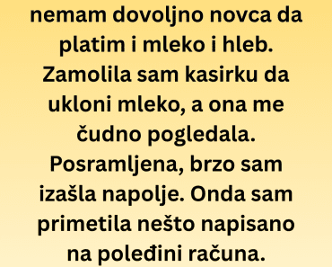 Kasirka me pogledala čudno, a onda sam na poleđini računa videla nešto što me je SRUŠILO!