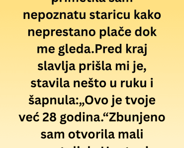 Kada sam otvorila zamotuljak koji mi je dala nepoznata žena, svet mi se srušio