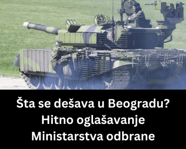 Šta se dešava u Beogradu? Hitno oglašavanje Ministarstva odbrane