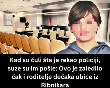 Kad su čuli šta je rekao policiji, suze su im pošle: Ovo je zaledilo čak i roditelje dečaka ubice iz Ribnikara