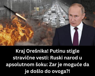 Kraj Orešnika! Putinu stigle stravične vesti: Ruski narod u apsolutnom šoku: Zar je moguće da je došlo do ovoga?!