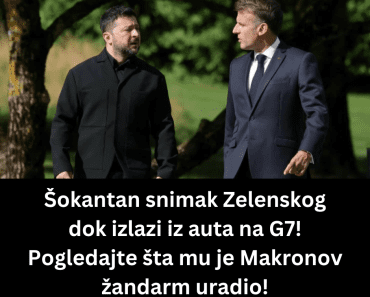 Šokantan snimak Zelenskog dok izlazi iz auta na G7! Pogledajte šta mu je Makronov žandarm uradio!