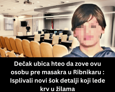 Dečak ubica hteo da zove ovu osobu pre masakra u Ribnikaru : Isplivali novi šok detalji koji lede krv u žilama