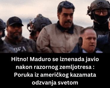 Hitno! Maduro se iznenada javio nakon razornog zemljotresa : Poruka iz američkog kazamata odzvanja svetom