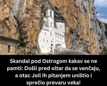 Skandal pod Ostrogom kakav se ne pamti: Došli pred oltar da se venčaju, a otac Joil ih pitanjem uništio i sprečio prevaru veka!
