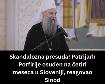 Skandalozna presuda! Patrijarh Porfirije osuđen na četiri meseca u Sloveniji, reagovao Sinod